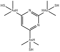 2,4,6-Pyrimidinetriyltris(thio)tris(dimethylarsenic) 结构式
