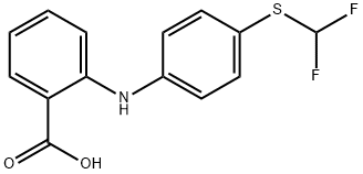 2-({4-[(二氟甲基)硫烷基]苯基}氨基)苯甲酸 结构式