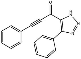 3-Phenyl-1-(5-phenyl-1H-1,2,3-triazol-4-yl)-2-propyn-1-one 结构式