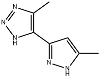 4-Methyl-5-(5-methyl-1H-pyrazol-3-yl)-1H-1,2,3-triazole 结构式