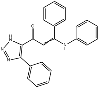 3-Phenyl-3-(phenylamino)-1-(5-phenyl-1H-1,2,3-triazol-4-yl)-2-propen-1-one 结构式