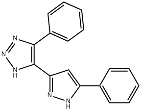 4-Phenyl-5-(5-phenyl-1H-pyrazol-3-yl)-1H-1,2,3-triazole 结构式