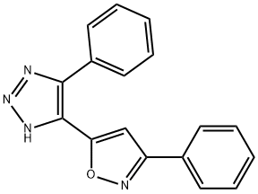 4-Phenyl-5-(3-phenyl-5-isoxazolyl)-1H-1,2,3-triazole 结构式