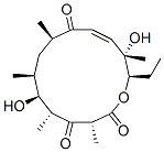 (3R,5R,6S,7S,9R,11E,13S,14R)-3,5,7,9,13-Pentamethyl-6,13-dihydroxy-14-ethyl-1-oxacyclotetradeca-11-ene-2,4,10-trione 结构式