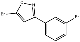 5-BROMO-3-(3-BROMOPHENYL)ISOXAZOLE 结构式