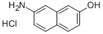 7-amino-2-naphthol hydrochloride 结构式