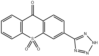 3-(1H-四唑-5-基)-9H-噻吨-9-酮 10,10-二氧化物 结构式