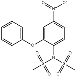 N-(甲基磺酰基)-4'-硝基-2'-苯氧基甲烷磺酰苯胺 结构式