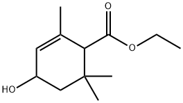 ethyl 4-hydroxy-2,6,6-trimethylcyclohex-2-ene-1-carboxylate  结构式