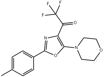 2,2,2-Trifluoro-1-[2-(4-methylphenyl)-5-morpholinooxazol-4-yl]ethanone 结构式