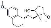 [2S-[2alpha(E),3beta]]-2-[2-(3,4-dihydro-6-methoxy-1(2H)-naphthylidene)ethyl]-2-ethyl-3-hydroxycyclopentan-1-one  结构式