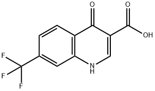 1,4-dihydro-4-oxo-7-(trifluoromethyl)quinoline-3-carboxylic acid 结构式