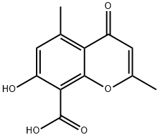 7-Hydroxy-2,5-dimethyl-4-oxo-4H-1-benzopyran-8-carboxylic acid 结构式