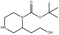 1-(叔丁基氧羰基)-2-(2-羟基乙基)哌嗪 结构式