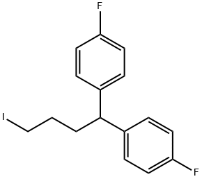 1,1'-(4-iodobutylidene)bis[4-fluorobenzene] 结构式