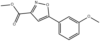 METHYL 5-(3-METHOXYPHENYL)ISOXAZOLE-3-CARBOXYLATE 结构式