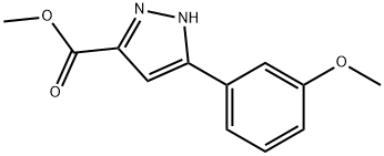 5-(3-Methoxy-phenyl)-2H-pyrazole-3-carboxylic acid methyl ester 结构式