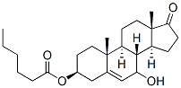 Androst-5-en-17-one,7-hydroxy-3-[(1-oxohexyl)oxy]-,(3beta)-(9CI) 结构式