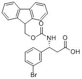 FMOC-(R)-3-氨基-3-(3-溴苯基)-丙酸 结构式