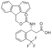 FMOC-(R)-3-氨基-3-(2-三氟甲基苯基)-丙酸 结构式