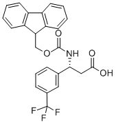 FMOC-(R)-3-氨基-3-(3-三氟甲基苯基)-丙酸 结构式