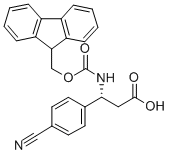 FMOC-(R)-3-氨基-3-(4-苯腈基)丙酸 结构式