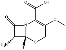 7-氨基-3-甲氧基-8-氧代-5-硫杂-1-氮杂双环[4.2.0]辛-2-烯-2-羧酸 结构式