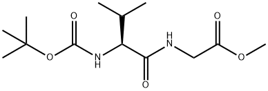 叔丁氧羰基-L-缬氨酰氨基乙酸甲酯 结构式