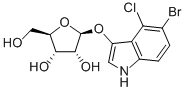 5-溴-4-氯-3-吲哚基-BETA-D-呋喃型核糖苷 结构式