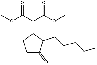 2-(3-氧代-2-戊基环戊基)丙二酸二甲酯 结构式