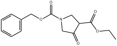 N-CBZ-4--氧代-3-吡咯烷甲酸乙酯 结构式