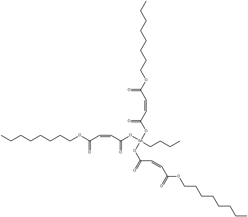 octyl (Z,Z,Z)-6-butyl-6-[[4-(octyloxy)-1,4-dioxobut-2-enyl]oxy]-4,8,11-trioxo-5,7,12-trioxa-6-stannaicosa-2,9-dienoate 结构式