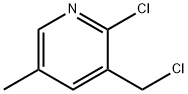 2 - 氯-3 - (氯甲基)-5 - 甲基吡啶 结构式