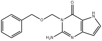 4H-Pyrrolo[3,2-d]pyrimidin-4-one,2-amino-3,5-dihydro-3-[(phenylmethoxy)methyl]- 结构式