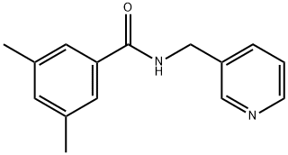 N-(3-吡啶基)-3,5-二甲基苯甲酰胺 结构式