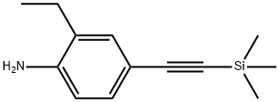 Benzenamine, 2-ethyl-4-[(trimethylsilyl)ethynyl]- (9CI) 结构式