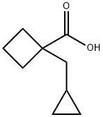 1-(环丙基甲基)环丁烷-1-羧酸 结构式