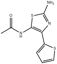 N-(2-氨基-4-(噻吩-2-基)噻唑-5-基)乙酰胺 结构式