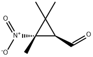 Cyclopropanecarboxaldehyde, 2,2,3-trimethyl-3-nitro-, (1R,3S)- (9CI) 结构式