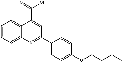 2-(4-丁氧基苯基)-喹啉-4-羧酸 结构式