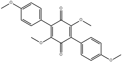 2,5-Dimethoxy-3,6-bis(4-methoxyphenyl)-2,5-cyclohexadiene-1,4-dione 结构式