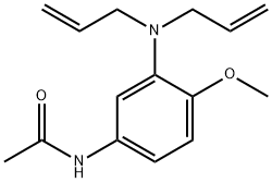 3-(N,N-二烯丙基)氨基-4-甲氧基乙酰苯胺 结构式