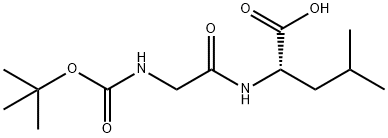 N-BOC-甘胺酰基-L-亮氨酸 结构式