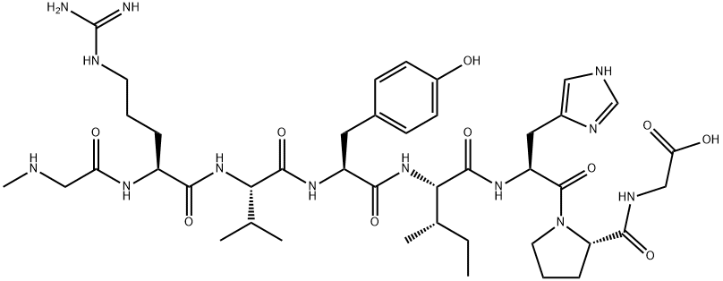 [sar1, gly8]-angiotensin ii acetate hydrate 结构式