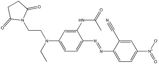 N-[2-(2-cyano-4-nitro-phenyl)diazenyl-5-[2-(2,5-dioxopyrrolidin-1-yl)ethyl-ethyl-amino]phenyl]acetamide 结构式