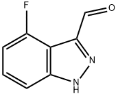 4-氟-1H-吲唑-3-甲醛 结构式