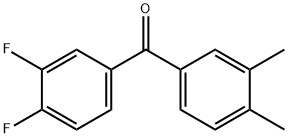 (3,4-二氟苯基)(3,4-二甲基苯基)甲酮 结构式