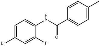 N-(4-溴-2-氟苯基)-4-甲基苯甲酰胺 结构式