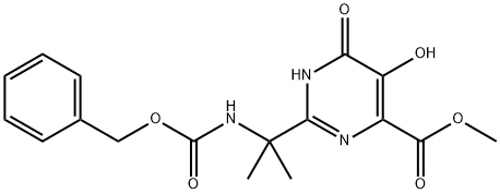 2-(2-(苄氧基羰基氨基)丙-2-基)-5-羟基-6-氧代-1,6-二氢嘧啶-4-甲酸甲酯 结构式