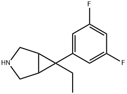 3-Azabicyclo[3.1.0]hexane,6-(3,5-difluorophenyl)-6-ethyl-,(1alpha,5alpha,6alpha)-(9CI) 结构式